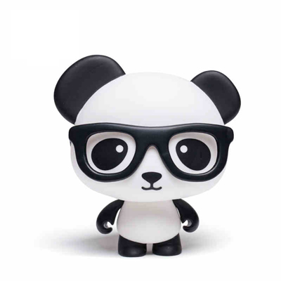 <b>可爱熊猫眼镜搪胶立偶</b>